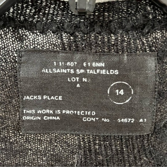 AllSaints Spitalfields Wendell Cardigan Sweater in Black 14 - Picture 4 of 12
